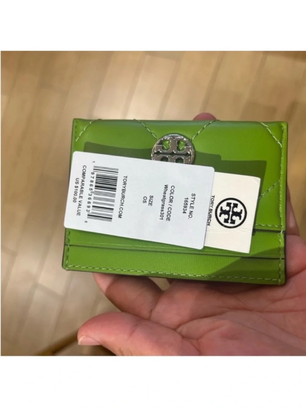 Tory Burch Willa Soft Quilt Slim Card Case Wallet In